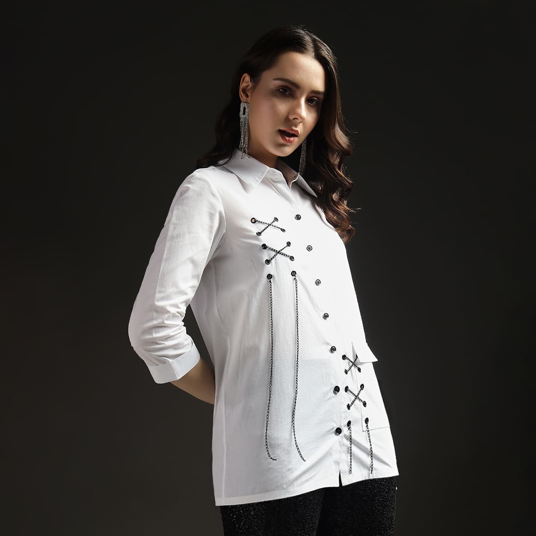 Noir Galaxy Chains Shirt